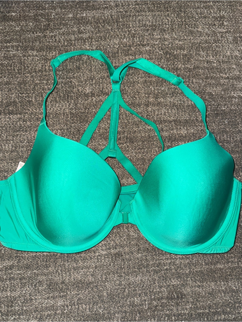 Racerback T-Shirt Bra in Green - Smooth Molded Support